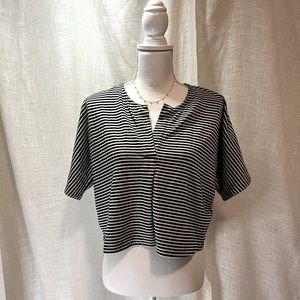 Madewell - Cropped Stripe Shirt - M